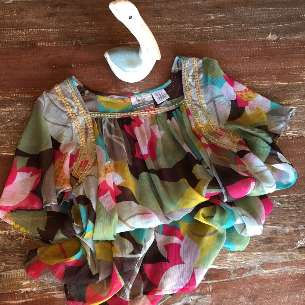 CZ bathing suit cover up sheer small